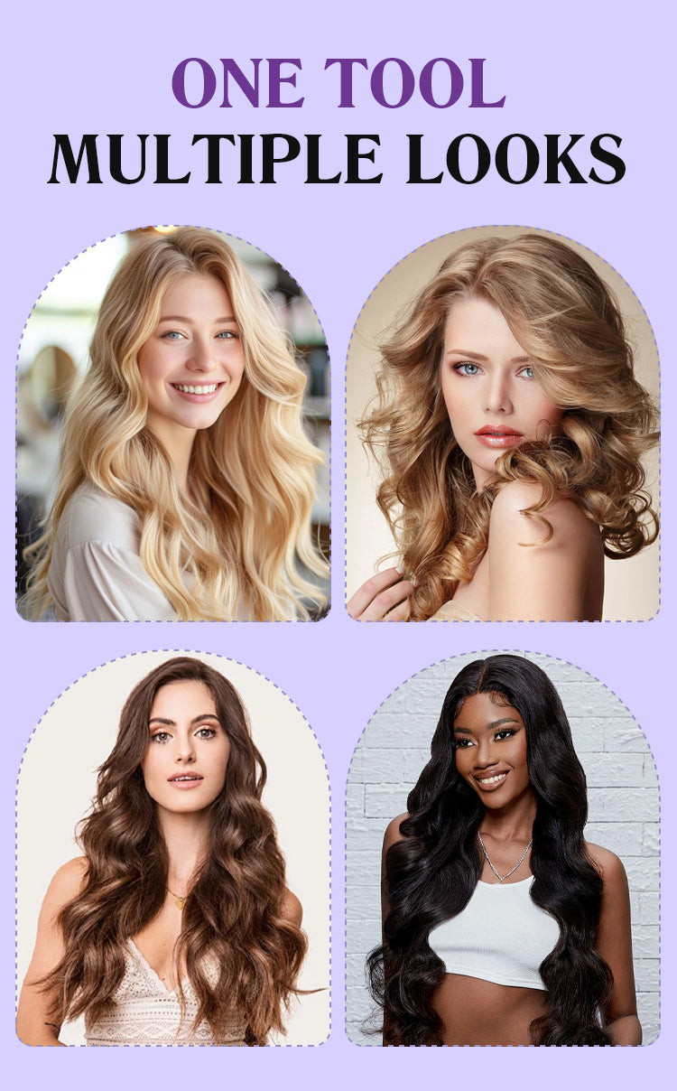 32mm French Hair Curler Wave Professional Egg Roll Hair Curling Iron Corrugated Wavy Styler Fast Heating Volumizing Styling Tool