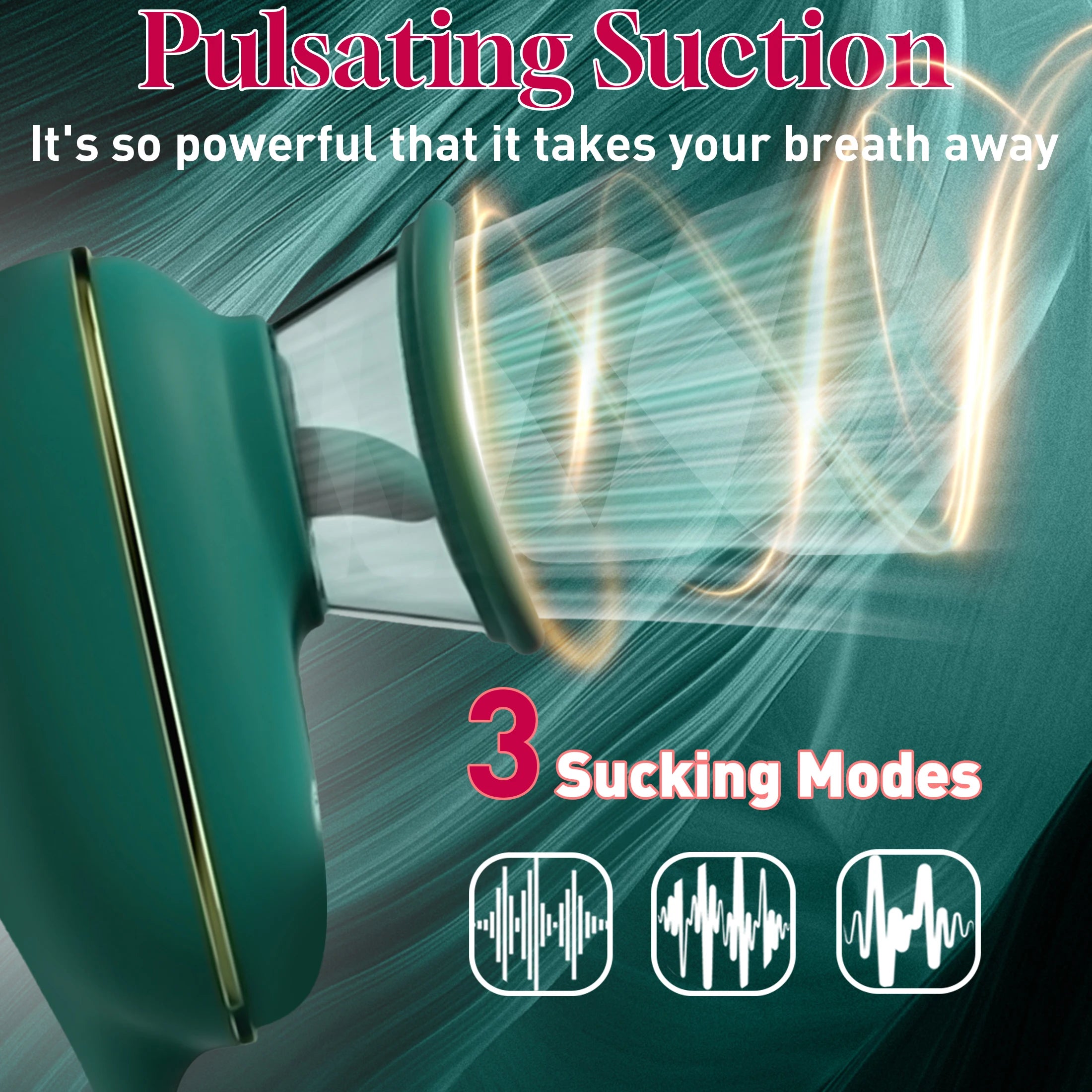 Adult Sex Toy 3-in-1 Licking Vibrator 3 Suction Modes Clitoral Stimulation Extendable Thrusting Masturbator Suitable for Women