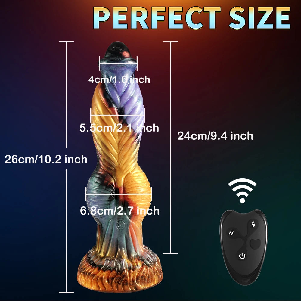 Thrusting Dildo Vibrator Dragon Penis Huge Thick Anal Vibrators Remote Control Monster Dildos Suction Cup Sex Toys For Women 18