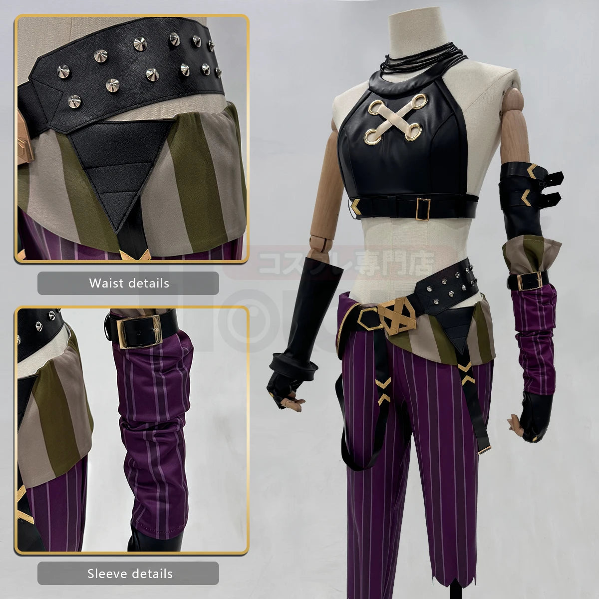 HOLOUN LOL Game Jinx Cosplay Costume Wig Loli Outfit Halloween Christmas Gift Cos Convention