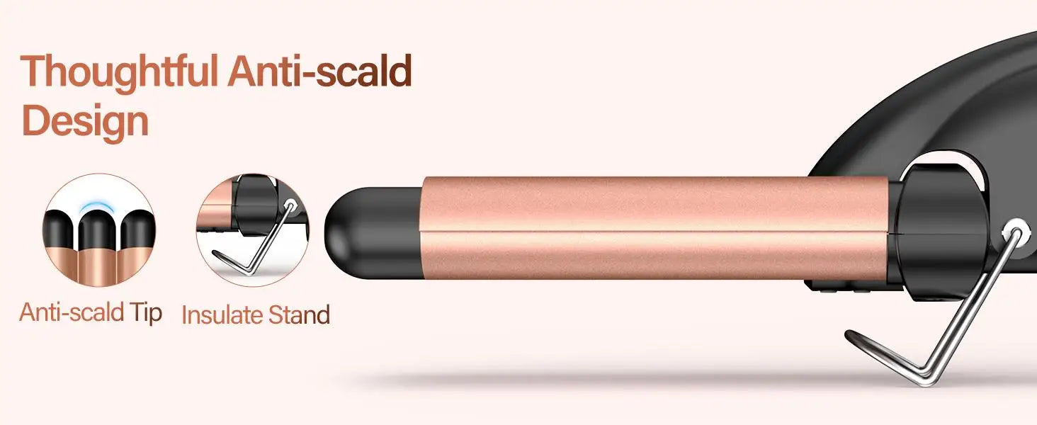 BESTOPE PRO 5 in 1 Wand Curling Iron-Curling Wand Set with Hair Straightener, 3 Barrels Hair Crimper Iron, 3 Ceramic Curling Iro