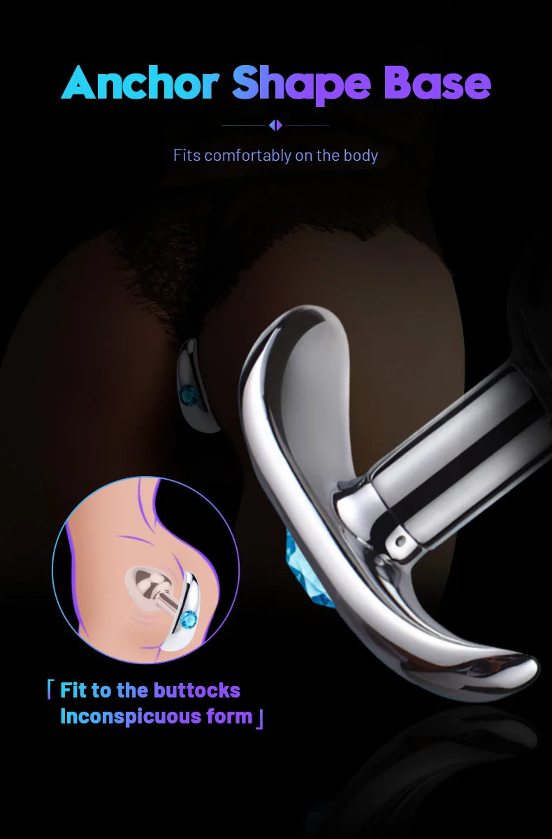 Anal Plug Metal Anchor Base Women Butt Plug Couple Adult Sex Toy Aluminum Alloy Man Butt Plug Trainer Adult Sex Anal Masturbator