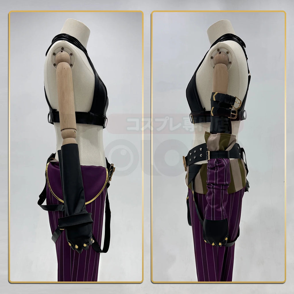 HOLOUN LOL Game Jinx Cosplay Costume Wig Loli Outfit Halloween Christmas Gift Cos Convention