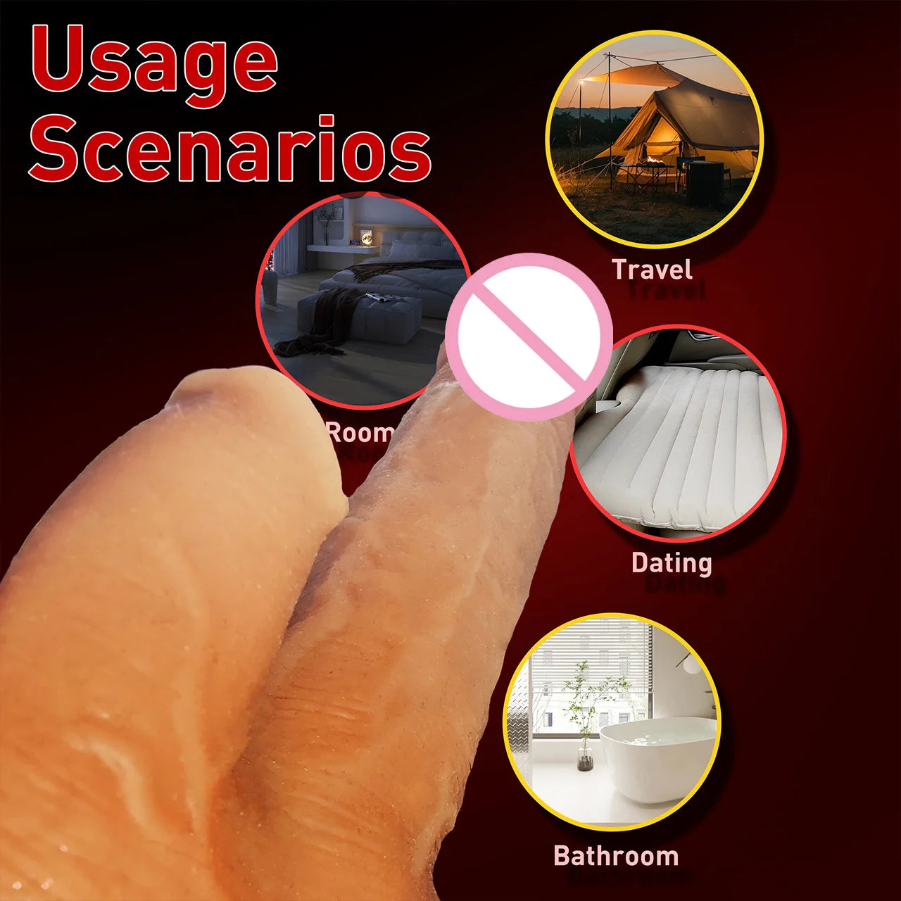 Adult Toys Female Masturbation Massager Multiple Vibration Modes Dildo Stimulates G-Spot and Clitoris Couples' Intimate Toys
