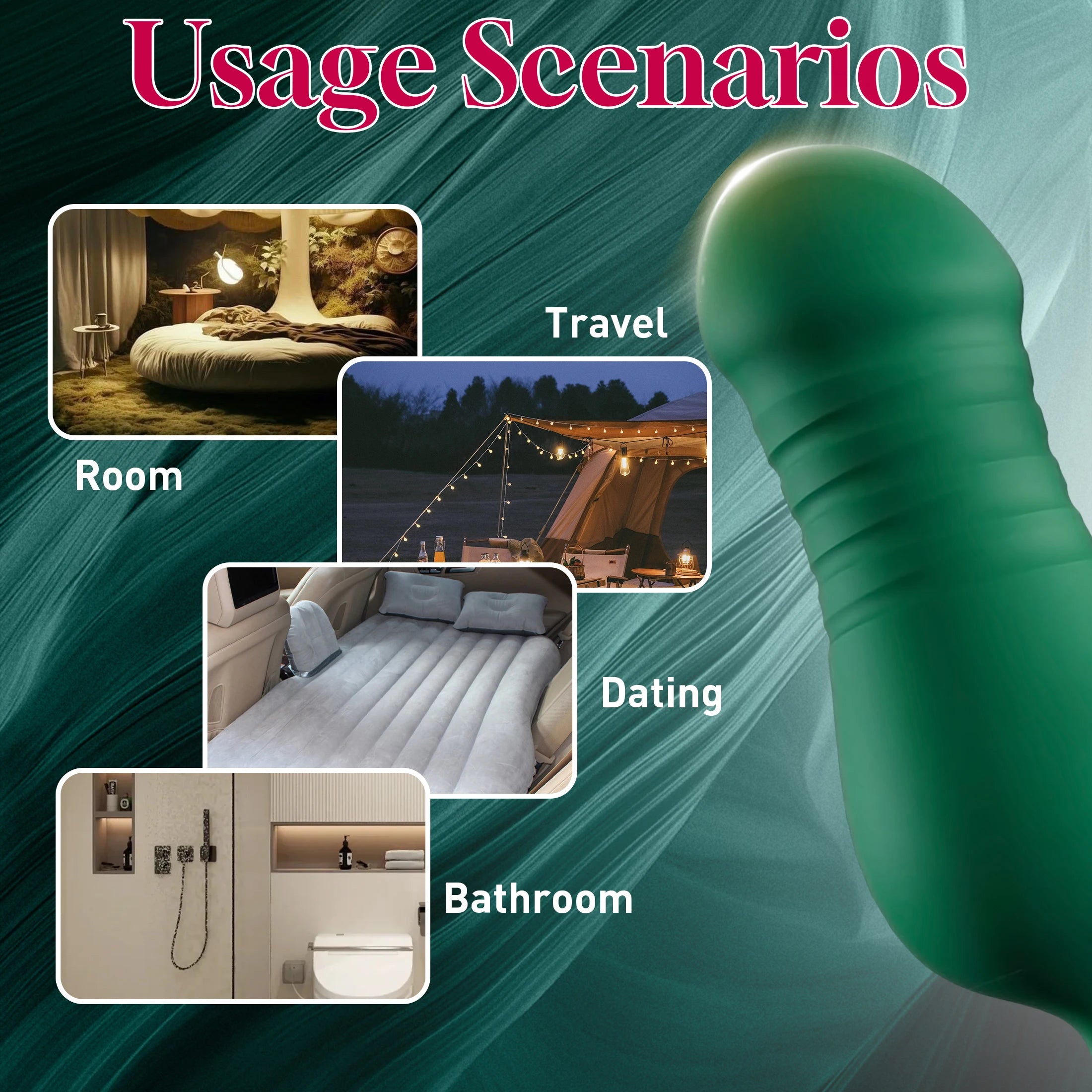 Adult Sex Toy 3-in-1 Licking Vibrator 3 Suction Modes Clitoral Stimulation Extendable Thrusting Masturbator Suitable for Women
