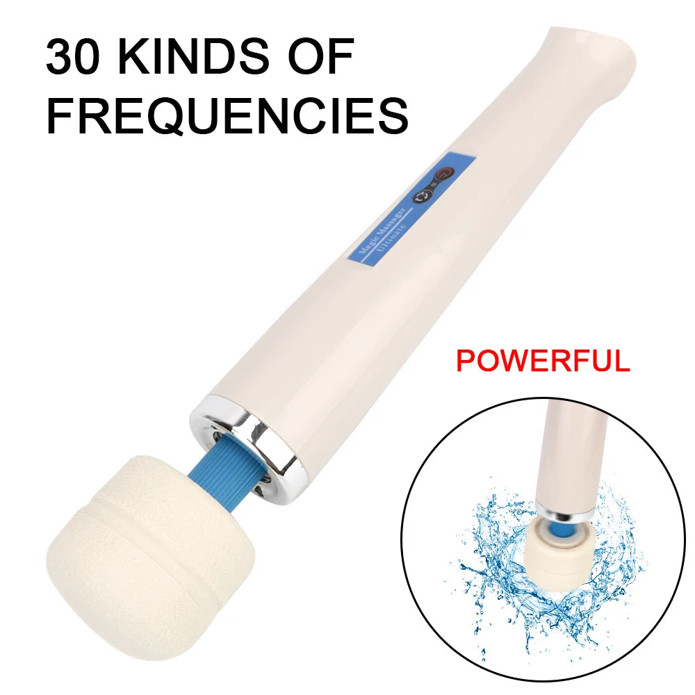 IKOKY Magic Wand Massager 30 Speed Big Size AV Rod Vibrator Sex Toys for Women Powerful Erotic Toys Clitoris Stimulator