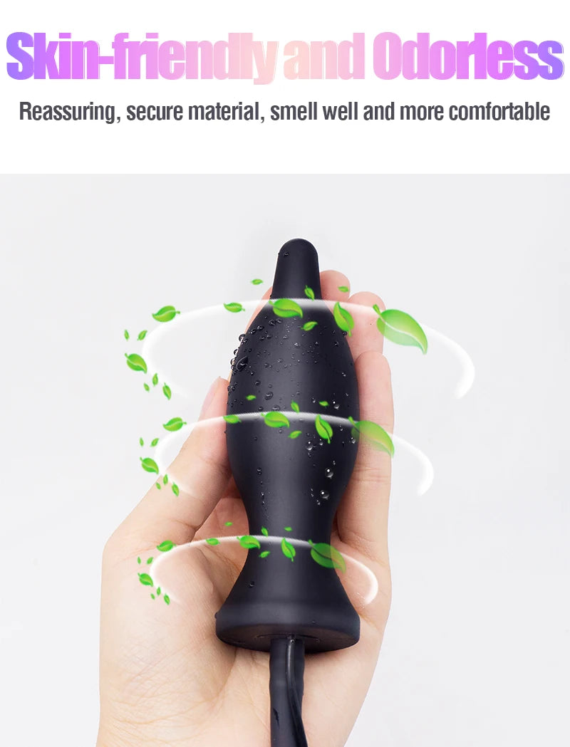 BDSM Vibrator Inflatable Anal Plug Huge Butt Plug Dildo Pump Vaginal Anus Expansion Prostate Massager Sex Toys for Woman Men Gay
