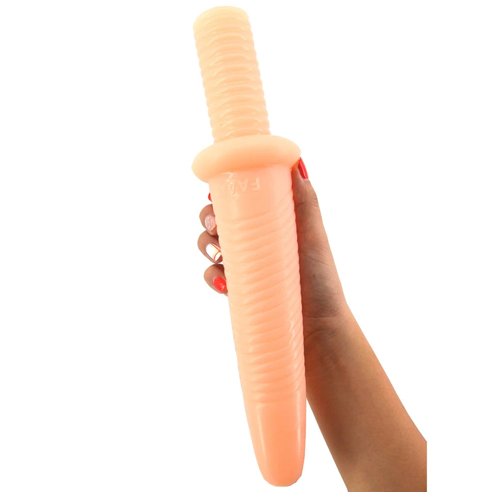 31mm Screw Sword PVC Anal Plug Dildo Women Masturbator Handle-Bar Soft Vagina Anus Prostate Orgasm Sex Toys for Lesbian Gay Men