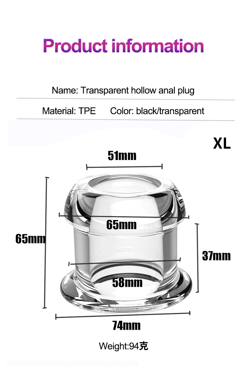 Hollow Anal Plug Butt Plug Anal Dilator Anus Tunnel Expansion Prostate Massager Sextoy Vagina Anchor Shower Enema Intimate Goods