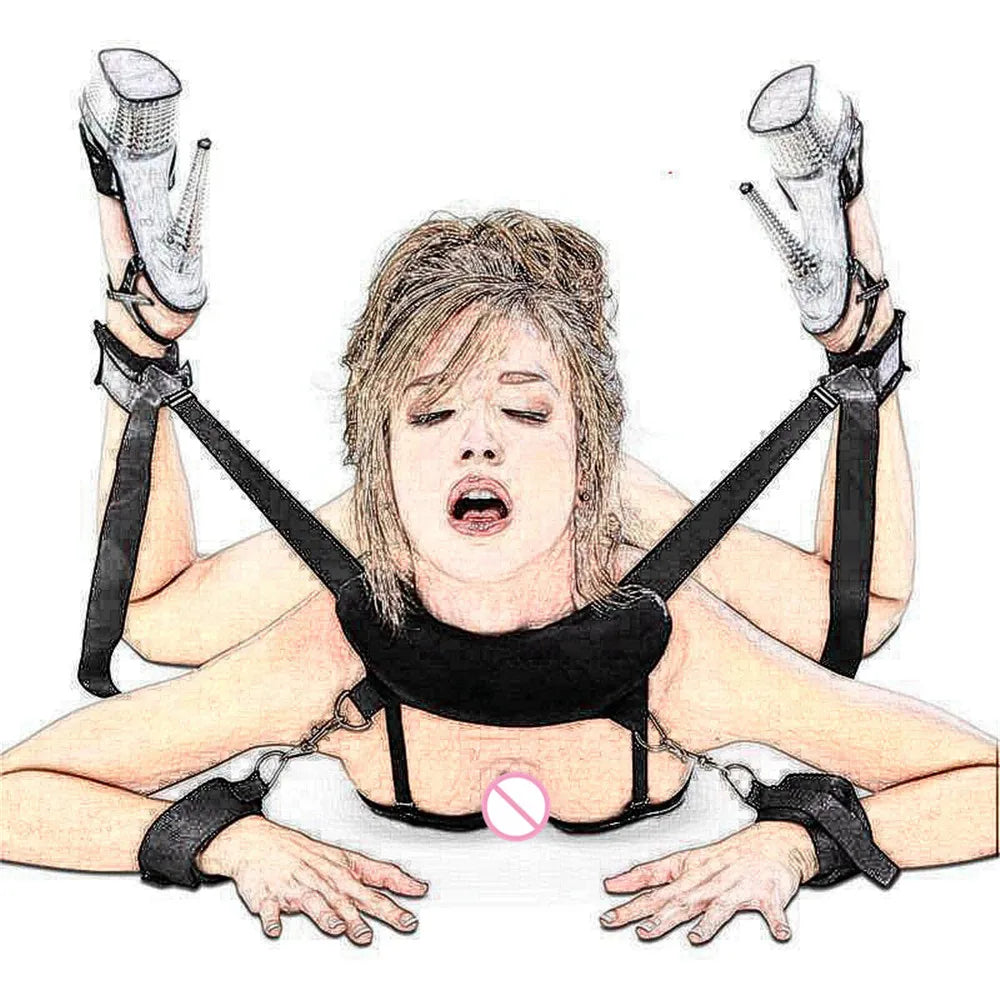 Adults Games BDSM Bondage Gear Set Handcuffs Ankle Cuff Restraints Erotic Products Sex Toys For Woman Couples Sex Furniture Shop