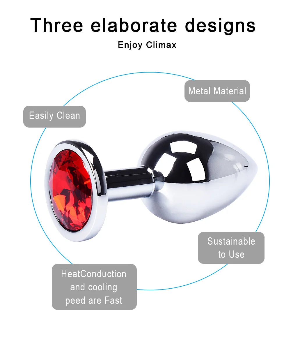 Anal plug Butt plugs anal sleeve dongle anal phalos for anal proleurre metal vibrating analnach tube Toys for adults Anal toys