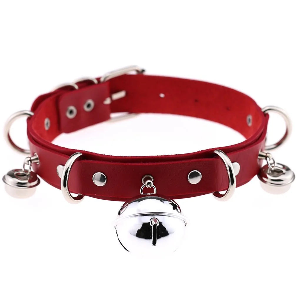 BDSM Bondage Restraints Neck Collar Sex Toys for Couples Punk Style Collar With Bell Fetish Slave Exotic Accessories For Women