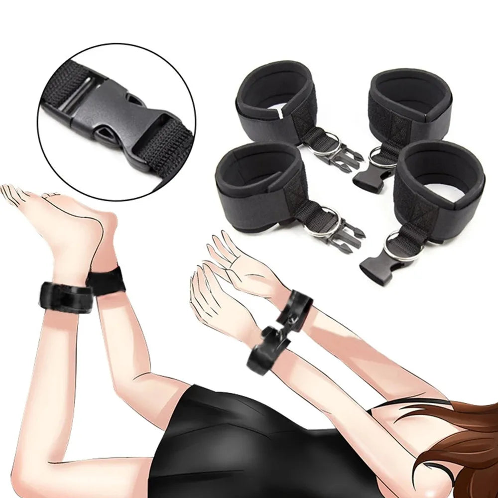 Sex Toys for Couples Bedroom Soft Handcuffs Ankle Cuffs Adult Games BDSM Bondage Equipment Restraints Sexyshop Erotic Products