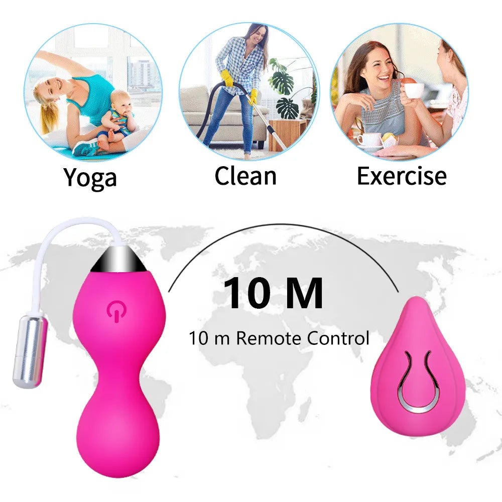 Vaginal Kegel Balls Vibrator Sex Toy for Women Simulator Vagina Tighten Massage Exercise Remote Control Jump Egg Ben Wa Balls