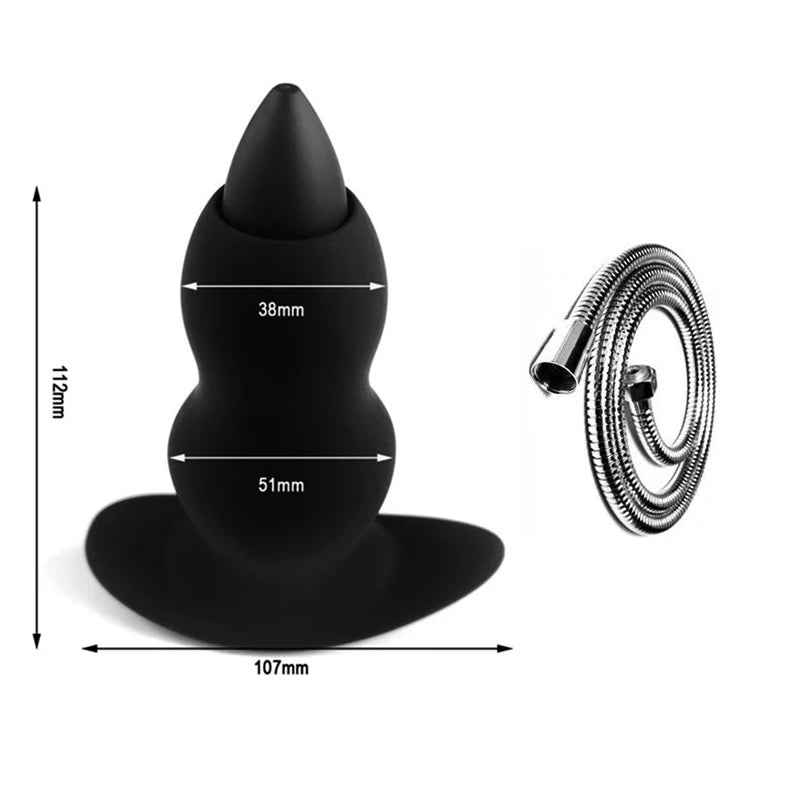 Silicone Anal Expanding Plug Bidet Wash Enema Anal Cleaning Buttplug Retention Nozzle Enema Anus Dilator Anal Enlarge Shower
