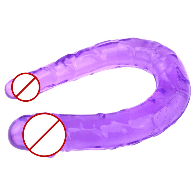 G Sopt No Vibrator Sex U Shape Double Big Realistic Dildo Vagina Anal Penis Artificial Penis  Dildos Sex Toys For Women Sexoshop