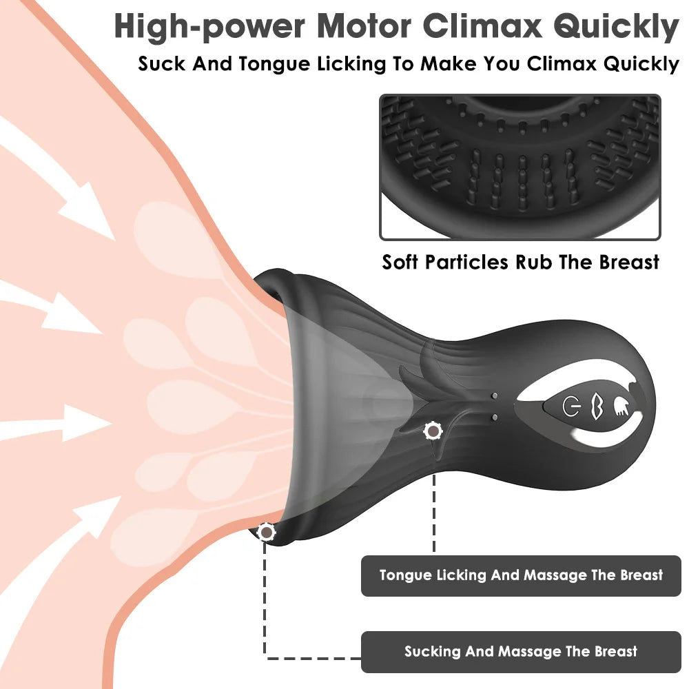 Strong Sucking Breast Masturbator Women's Vibrator Cup Nipple Adult Toys for Female Masturbation