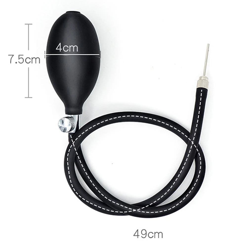 Inflatable Anal Plug Built-in Steel Ball Dildo Huge Buttplug Prostate Massage Sex Toy For Women Men Anus Expander Pump
