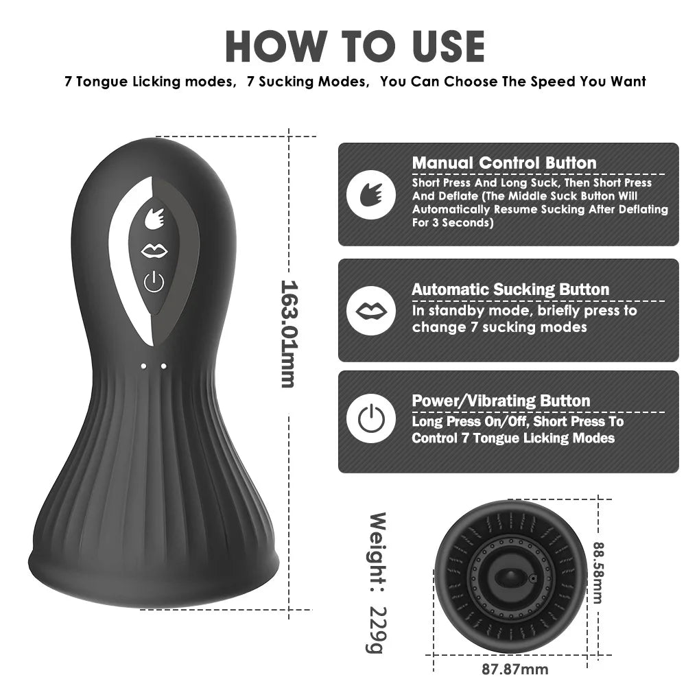 Strong Sucking Breast Masturbator Women's Vibrator Cup Nipple Adult Toys for Female Masturbation