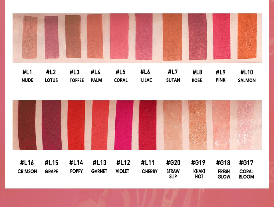 IMAGIC new waterproof and moisturizing lip gloss velvet matte lasting lip gloss ladies cosmetics 20 colors