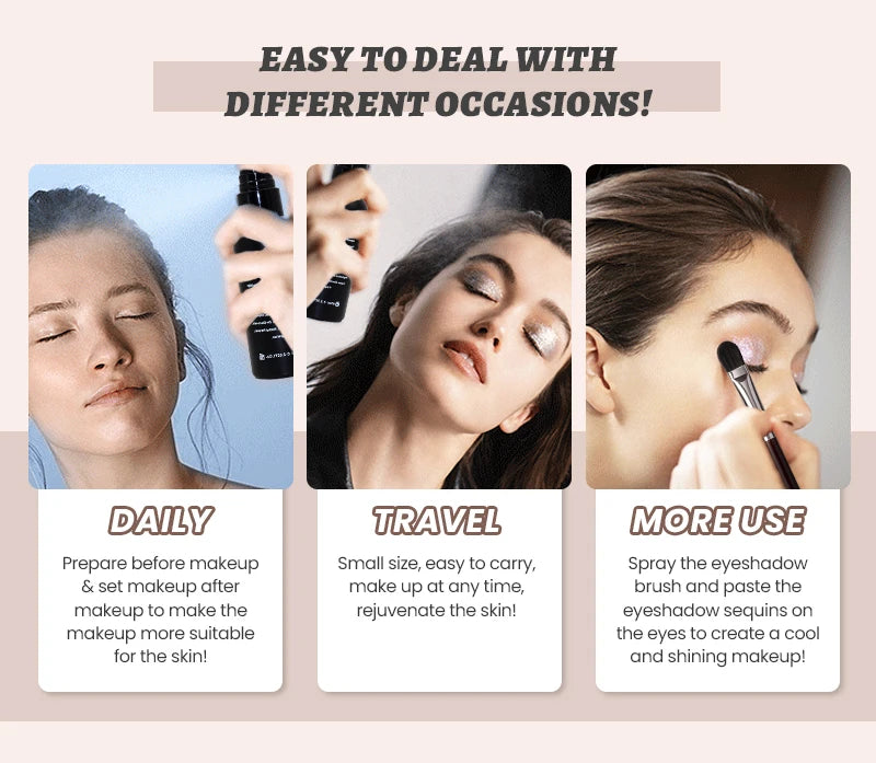 IMAGIC 80ml Makeup Setting Spray Long Lasting Oil Controlling Natural Water Mist Quick Makeup Setting Moisturizing Fix Spray