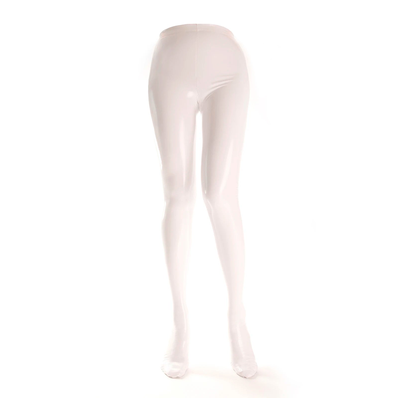 Ftshist Unisex Patent Leather Solid Color Pantyhose Shiny Wetlook Adult Footed Tights High Waist Fetish Cosplay Glossy Socks