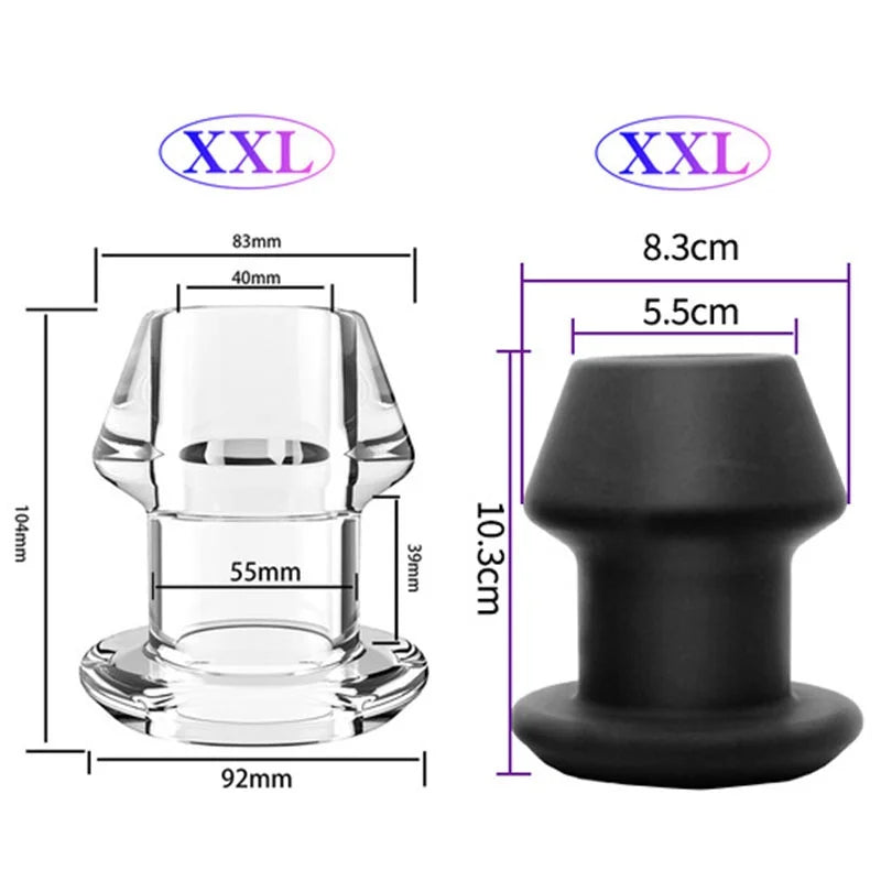 Huge Hollow Tunnel Butt Plugs And Tunnels Big Plug Anal Sex Toys For Woman Dilatador Gay Ass Men Adults Anus Cleaning Erotic