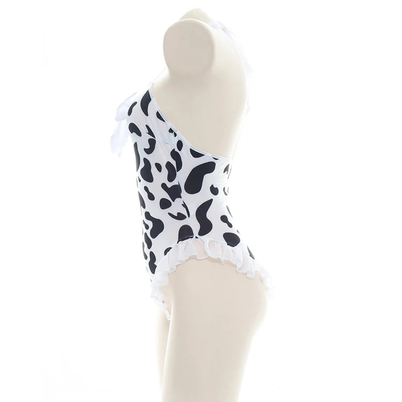 AniLV Anime Cartoon Cow Series Bodysuit Underwear Maid Unifrom Costume Kawaii Girl Bikini Swimsuit Set Outfit Cosplay