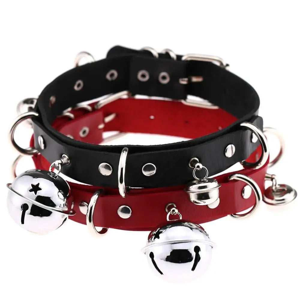 BDSM Bondage Restraints Neck Collar Sex Toys for Couples Punk Style Collar With Bell Fetish Slave Exotic Accessories For Women