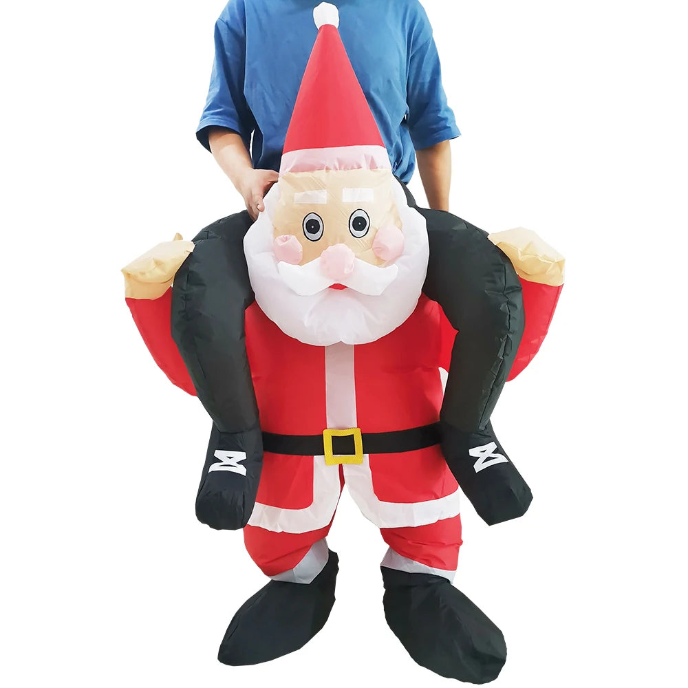 Hot Adult Christmas Tree Santa Claus Snowman Inflatable Costumes Anime Mascot Party Cosplay Costume Dress Suit for Man Woman