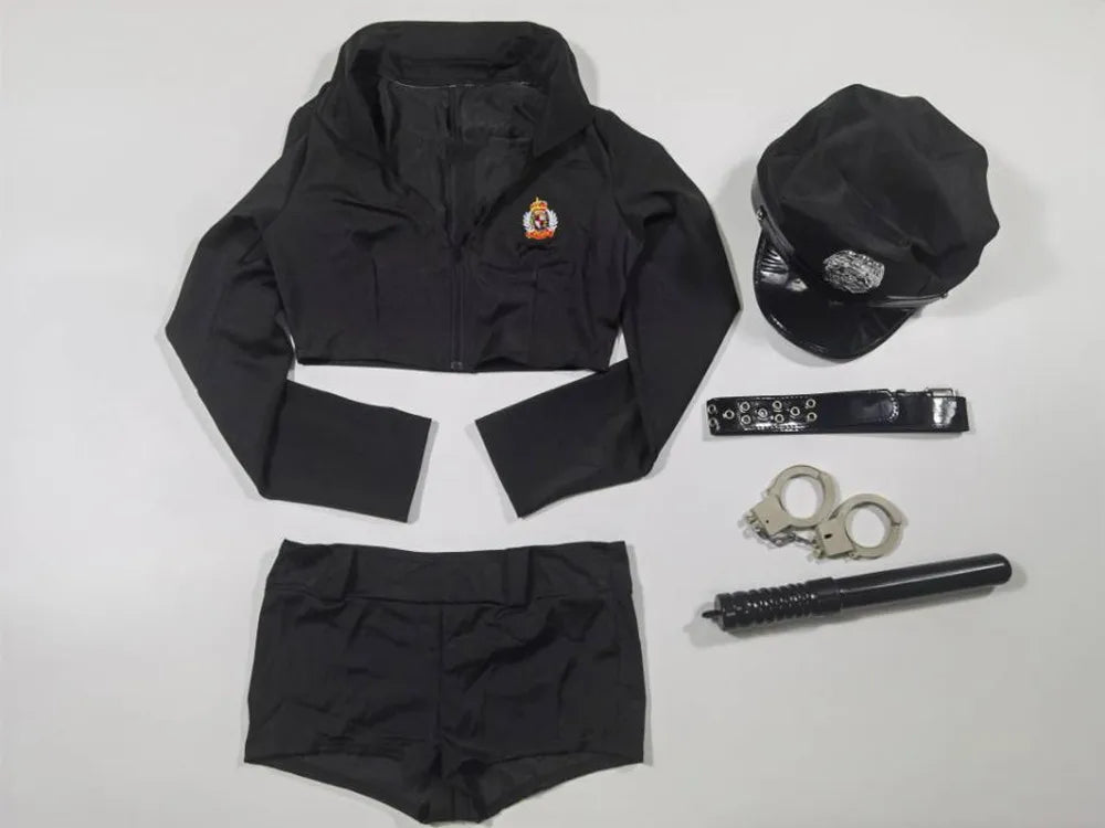 HOT Sexy Lingerie Cosplay Erotic Seduction Police Costume Set Sexy Cop Costumes For Women Role-playing Games Uniform Suit