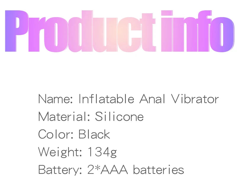 BDSM Vibrator Inflatable Anal Plug Huge Butt Plug Dildo Pump Vaginal Anus Expansion Prostate Massager Sex Toys for Woman Men Gay