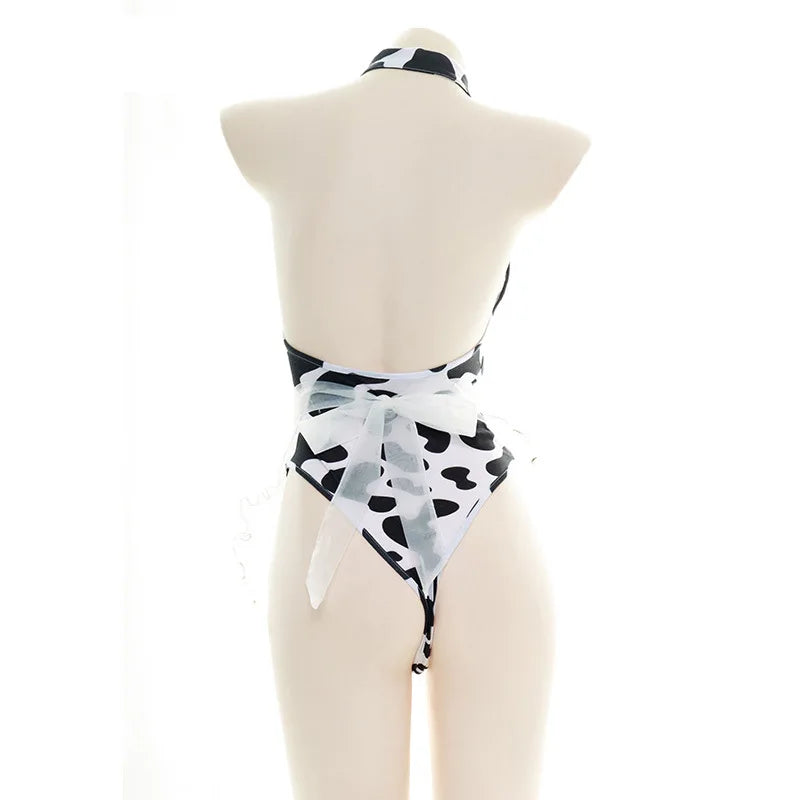 AniLV Anime Cartoon Cow Series Bodysuit Underwear Maid Unifrom Costume Kawaii Girl Bikini Swimsuit Set Outfit Cosplay