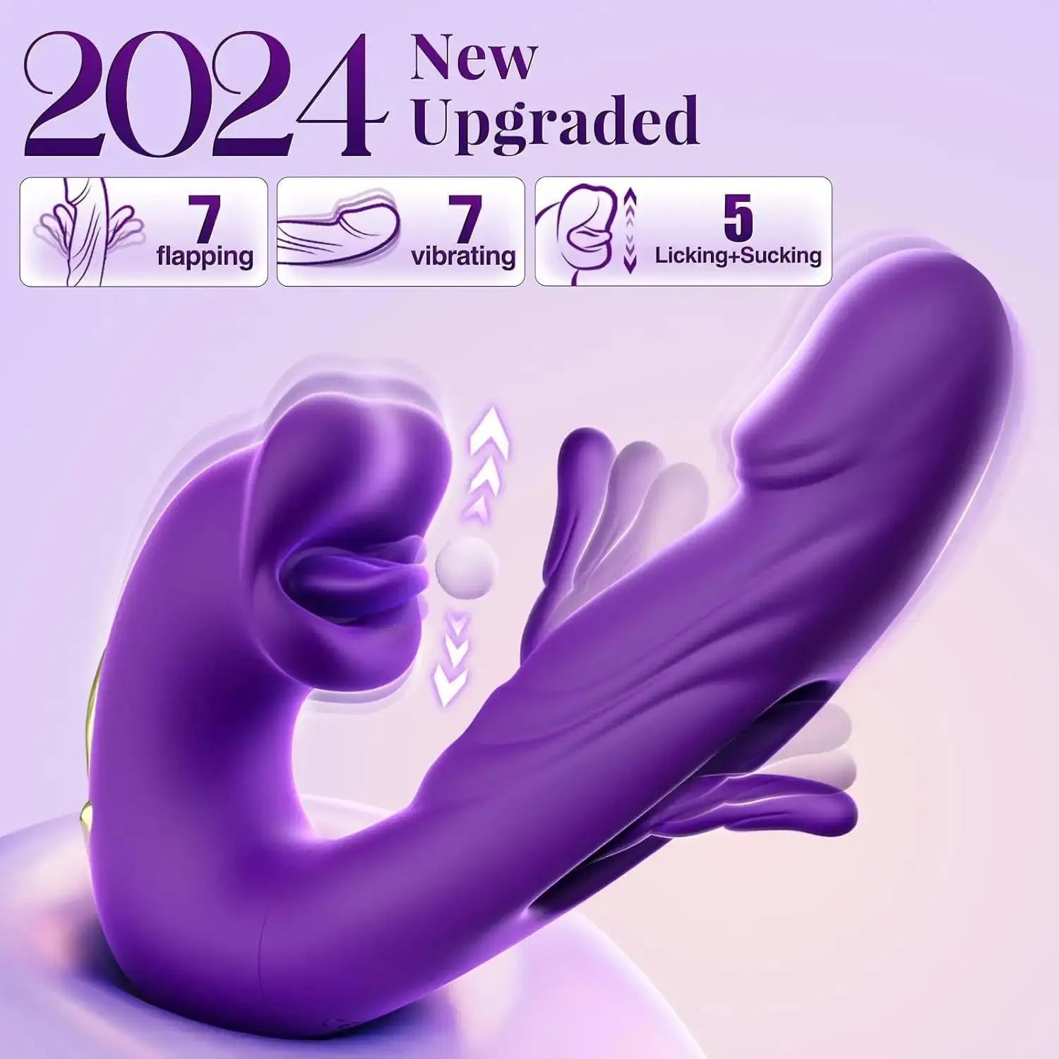 Drop Shipping 3 in 1 Realistic Tongue Licking and Slap Vibrator Clitoris Stimulation Female G Spot Orgasm Dildo Vibrator