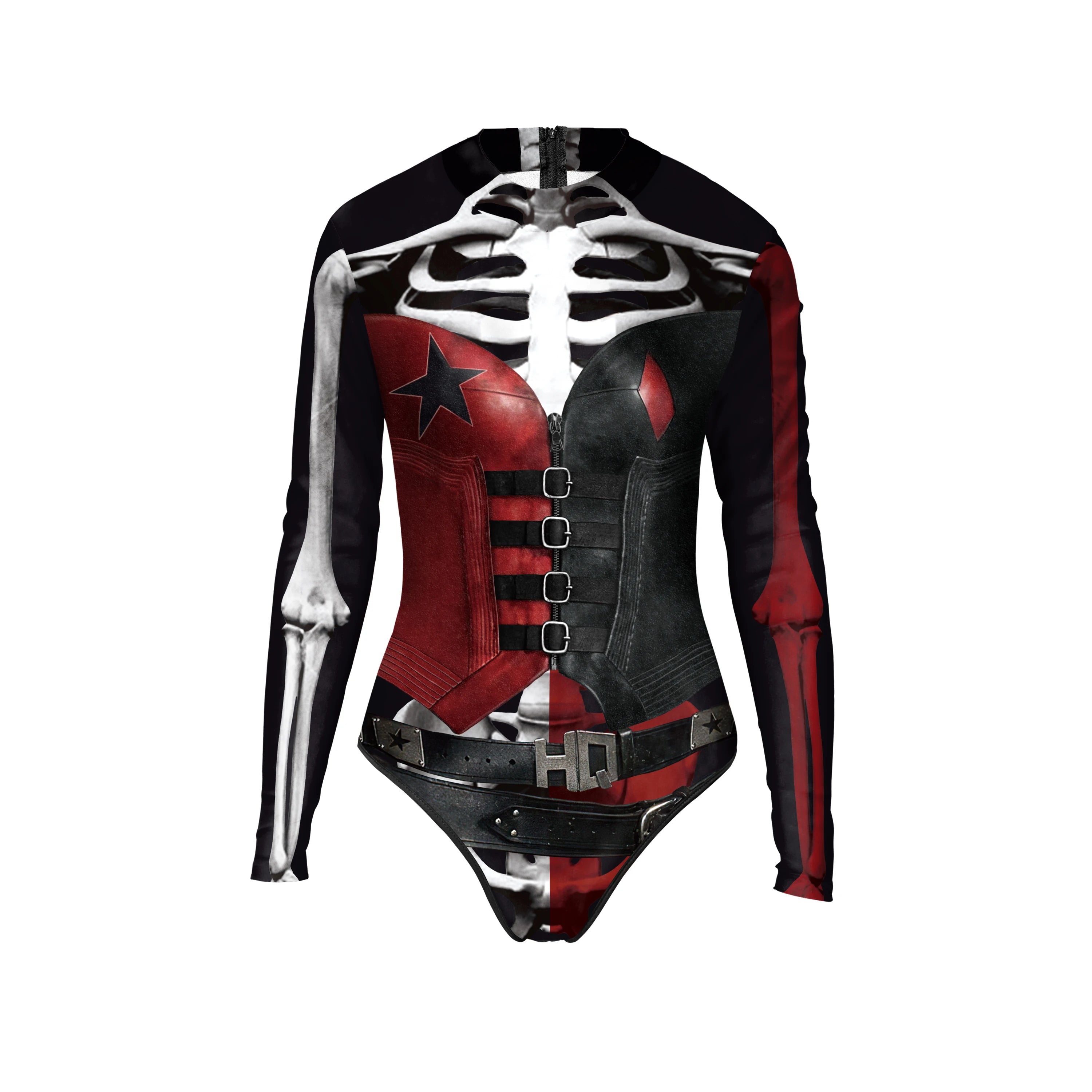 [You're My Secret] Clown Women Cosplay Costume Halloween Dress Up Matching Set Carnival Party Dress Leggings Cool Bodysuit