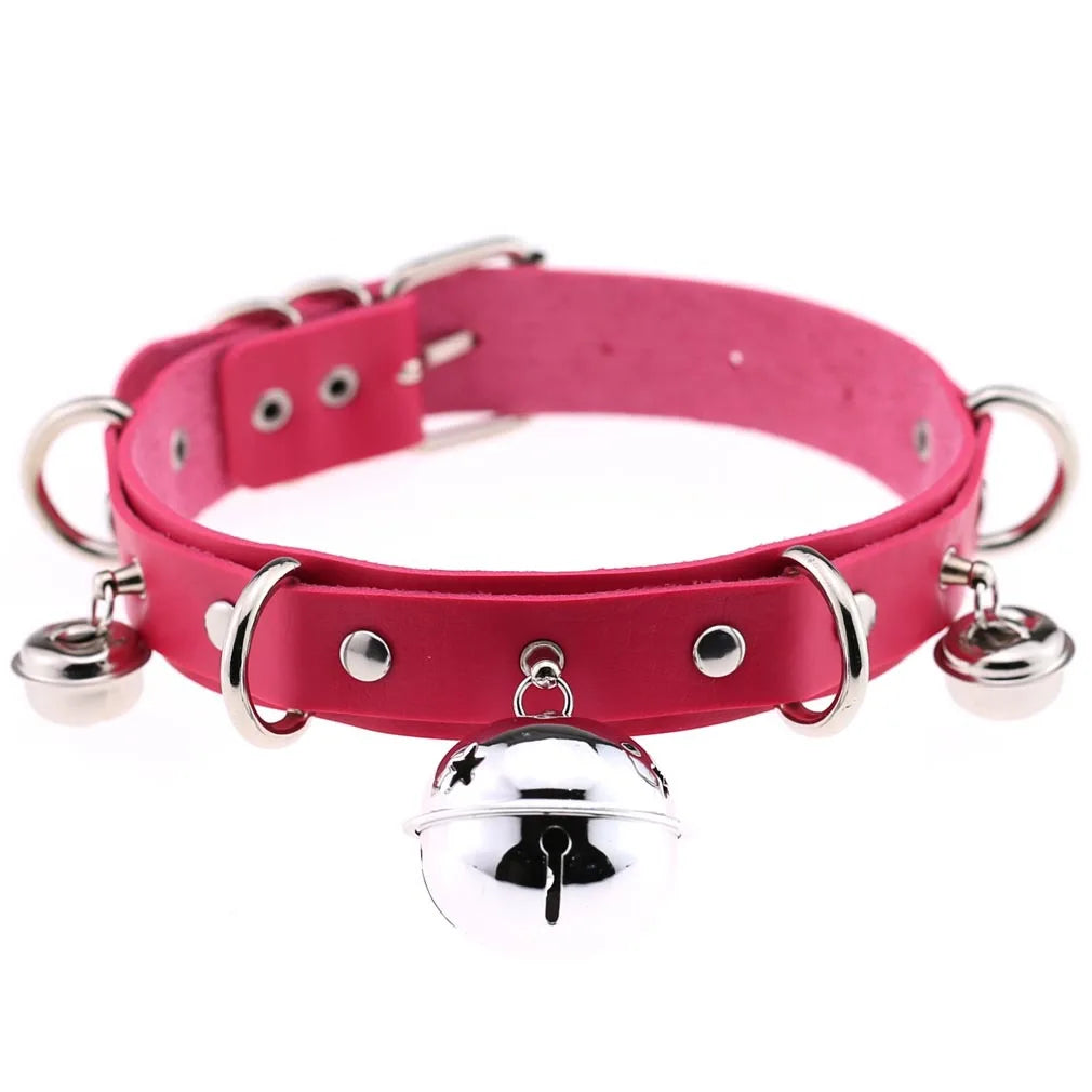 BDSM Bondage Restraints Neck Collar Sex Toys for Couples Punk Style Collar With Bell Fetish Slave Exotic Accessories For Women