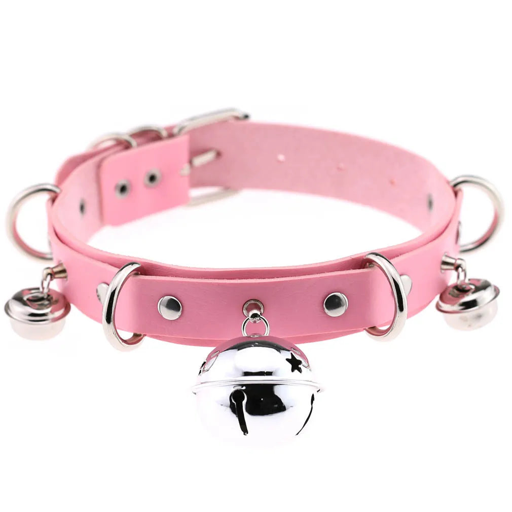 BDSM Bondage Restraints Neck Collar Sex Toys for Couples Punk Style Collar With Bell Fetish Slave Exotic Accessories For Women