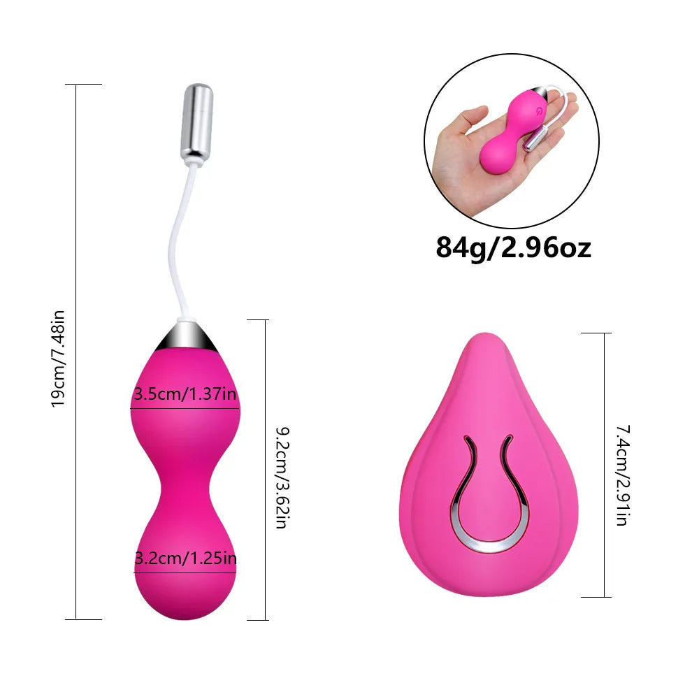 Vaginal Kegel Balls Vibrator Sex Toy for Women Simulator Vagina Tighten Massage Exercise Remote Control Jump Egg Ben Wa Balls