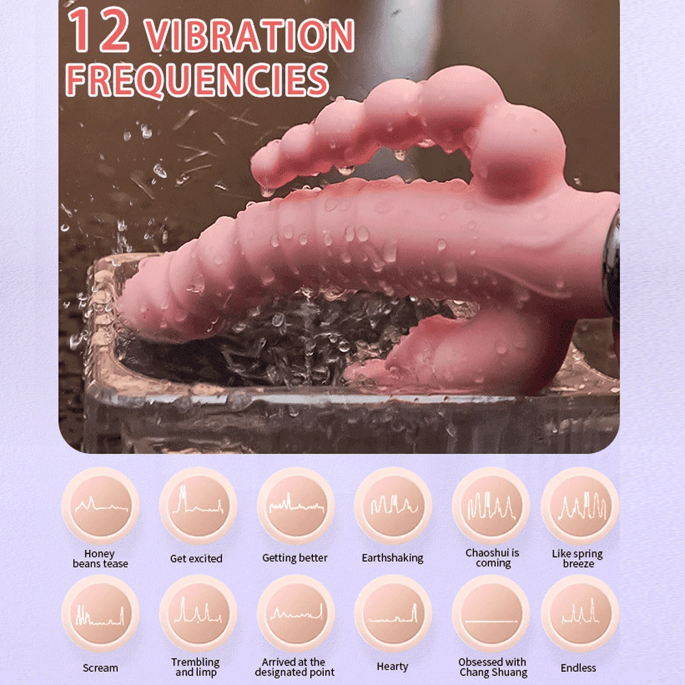3 in 1 Vibrators for Women 12 Mode Vibrating Anal Tongue Licking Clitoris Stimulator G spot Massager Erotic Sex Toys for Women