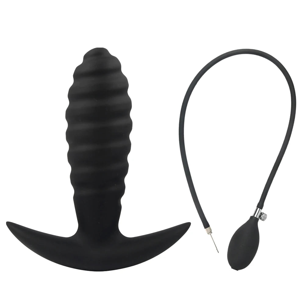 Inflatable Pump Anal Plug Silicone Super Big Butt Plug Dildo Prostate Massager Anus Extender Dilatador Sexules Toy for Women Man