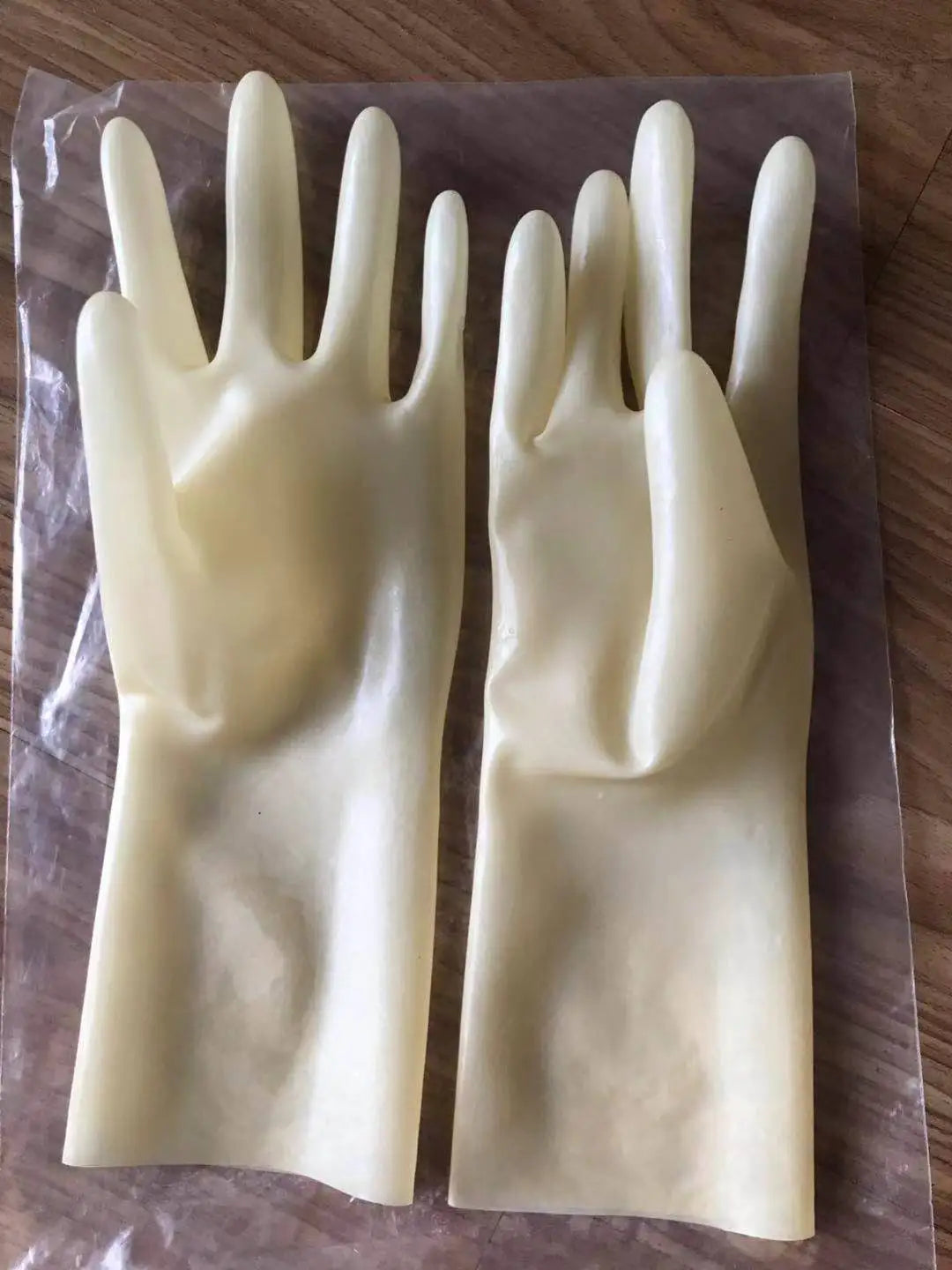 Chlorinated Unisex Latex Short Gloves Mittens Rubber Wrist Fetish Costumes