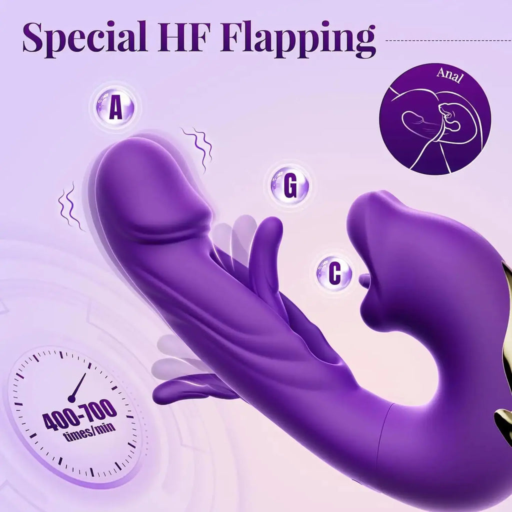 Drop Shipping 3 in 1 Realistic Tongue Licking and Slap Vibrator Clitoris Stimulation Female G Spot Orgasm Dildo Vibrator