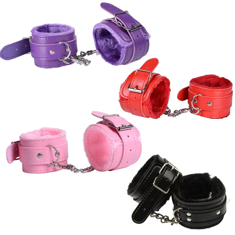 Adult Games Erotic Couples No Vibrators BDSM Bondage Restraints Fetish Slave Handcuffs & Ankle Cuffs Sex Toys For Women Sex Shop