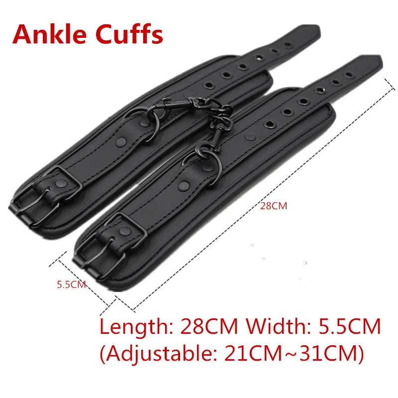 Sex Toys for Woman BDSM Sex Bondage Set Erotic Adults Toys Handcuffs Ankle Cuffs Collar Sex Toy Kit Adults Games Sex Products