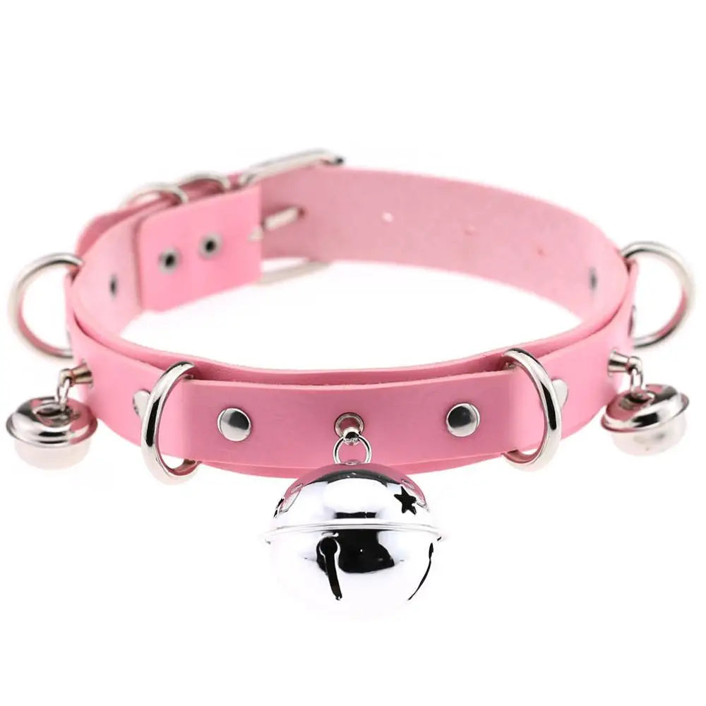 BDSM Bondage Restraints Neck Collar Sex Toys for Couples Punk Style Collar With Bell Fetish Slave Exotic Accessories For Women