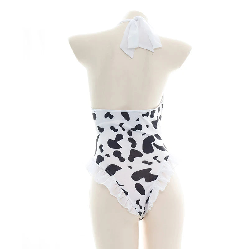 AniLV Anime Cartoon Cow Series Bodysuit Underwear Maid Unifrom Costume Kawaii Girl Bikini Swimsuit Set Outfit Cosplay