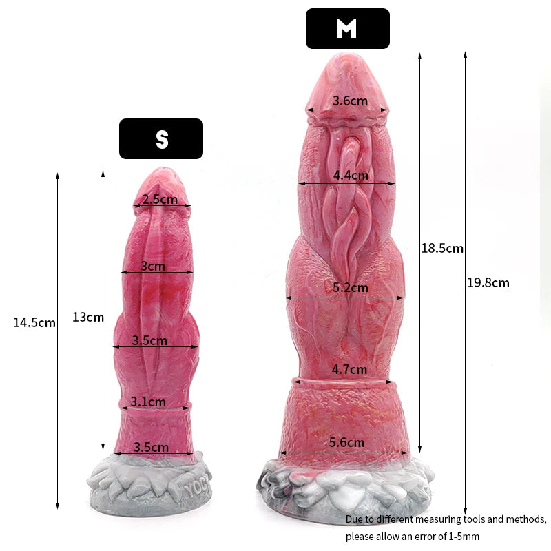 FAAK Luminous Dragon Dildo With Suction Cup Knot Dog Penis Size S M L Female Masturbator Glowing In Dark Silicone Sex Toys