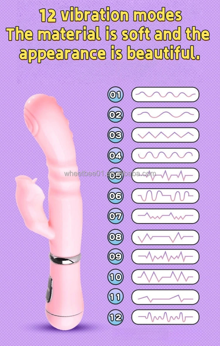 Female Erotic Variable-frequency Tongue Licking G-spot  Vibration Massager Posterior Genital Area Self-pleasure Device Adult