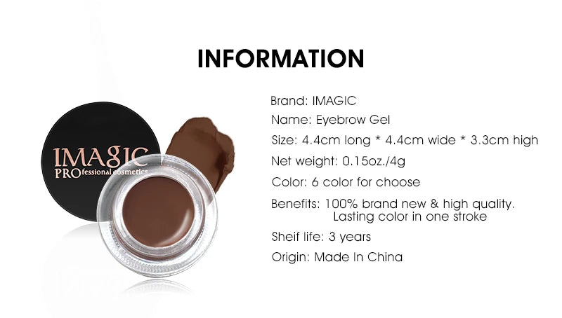 IMAGIC professional eyebrow waterproof long-lasting makeup eyebrow cream gel cosmetics