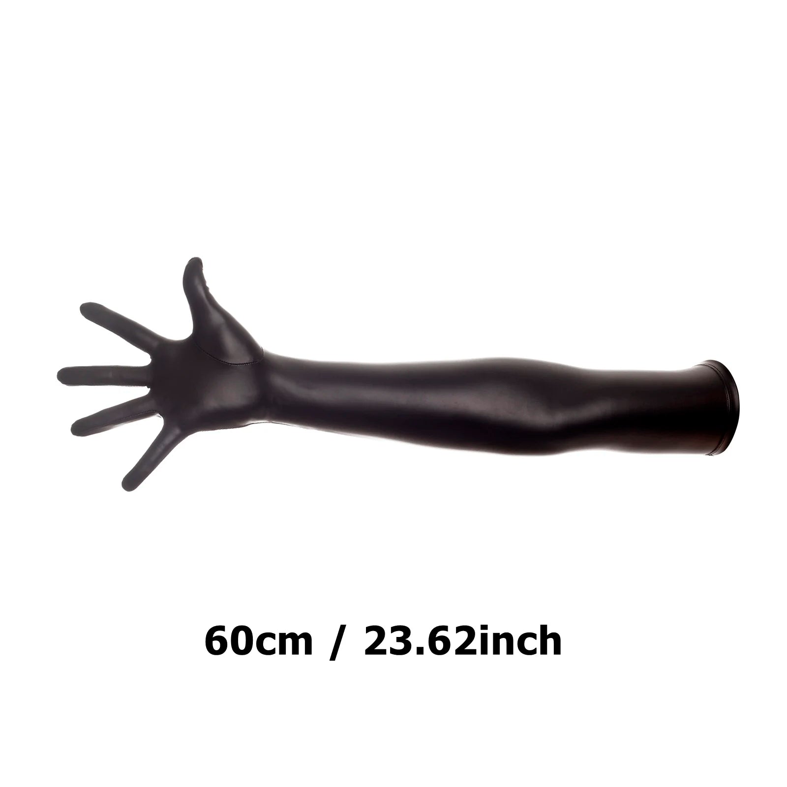 Ftshist Sexy Full Finger Wetlook Long Gloves Matte Black Elastic PU Leather Elbow Length Glove Fetish Wear Fashion Accessories